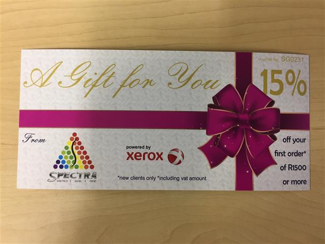 Spectra Graphics printing customised Vouchers