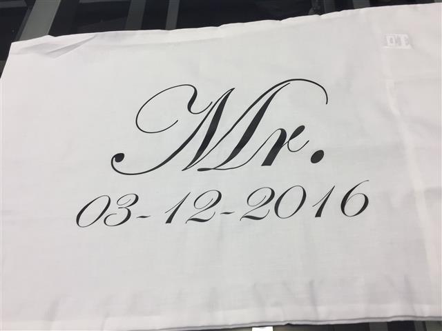 Wedding cushions for bride & groom by Spectra Graphics